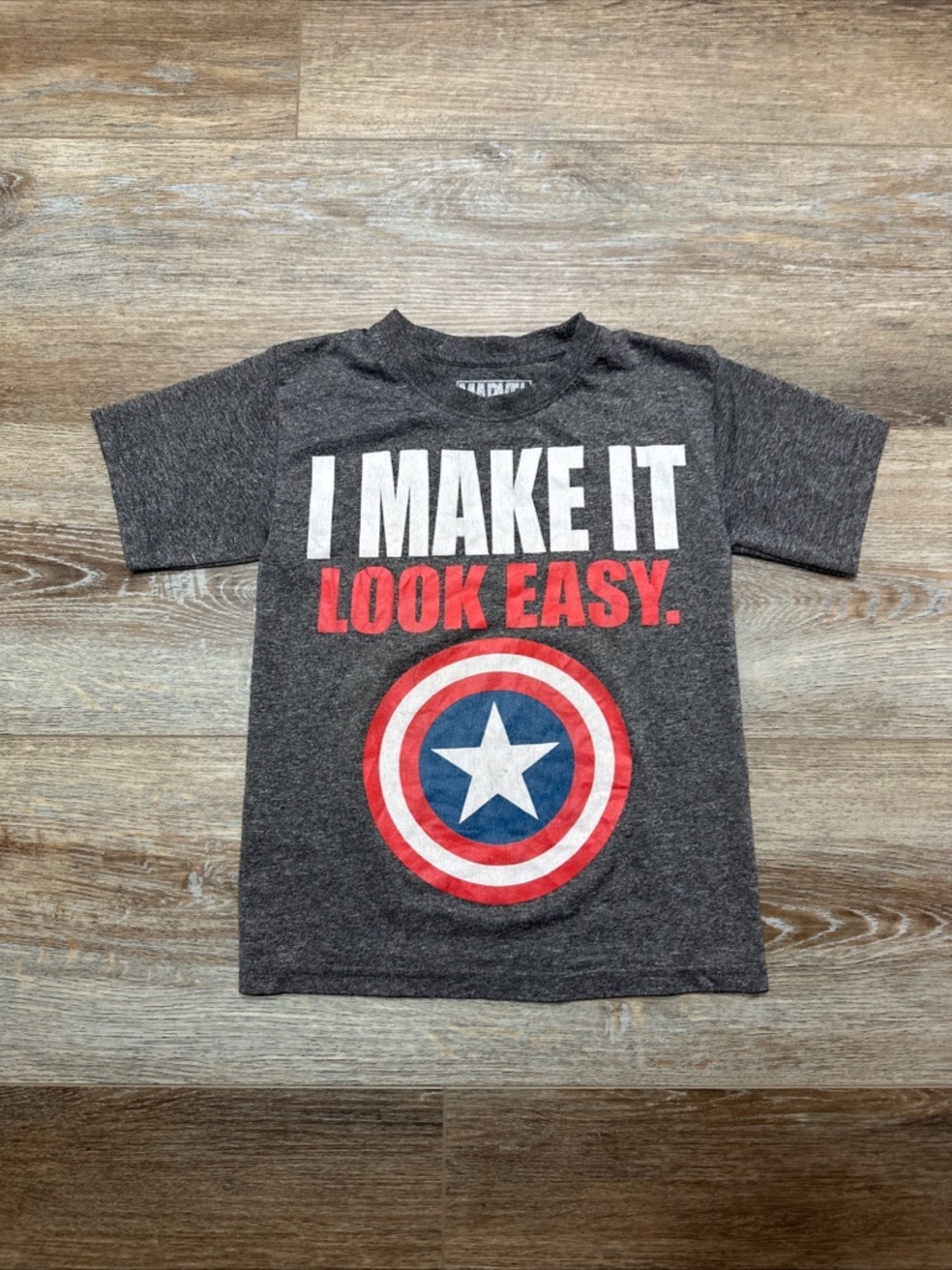Marvel Kids 'I Make It Look Easy' Graphic Tee - Charcoal, Red, White, Blue
